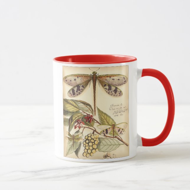 Libellen mit Blätter und Obst Tasse (Rechts)