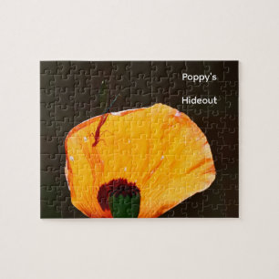 Libellen-Mohn-Silhouette-Foto-Personalisiertes Puz