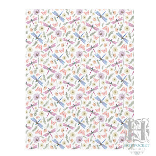 Libellen & Schmetterlinge Scrapbook Papier