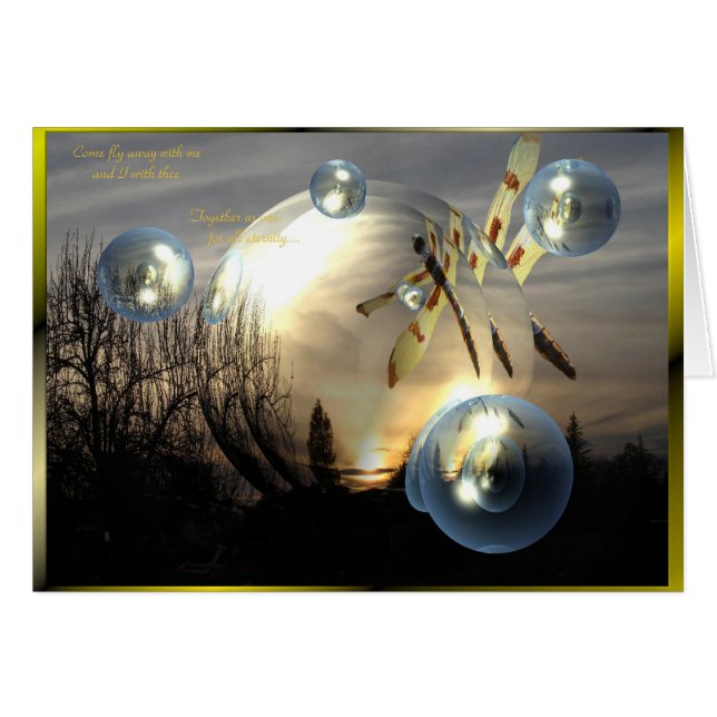 Libellen-Sonnenuntergang (Vorderseite (Horizontal))