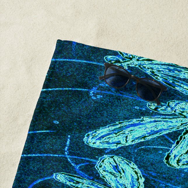 Libellen-Tanz Blau-Tango-Handtuch-Set Strandtuch (Beispiel)