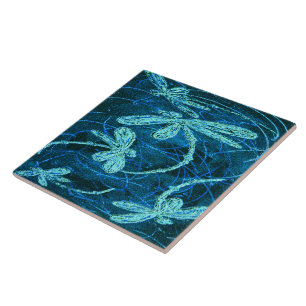 Libellen-Tanz Blaues Tango Fliese