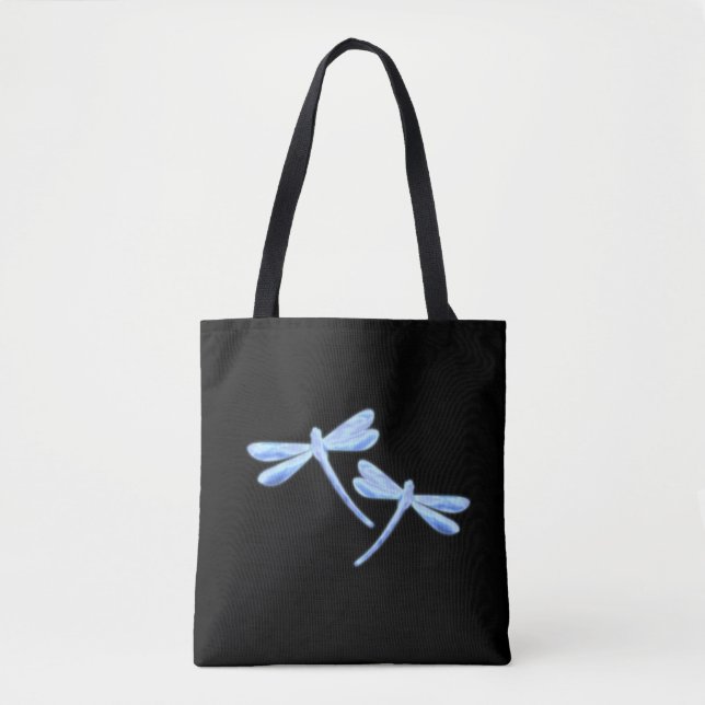 Libellen-Tasche - Eisblauer Schimmer Tasche (Vorderseite)