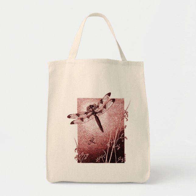 Libellen-Taschen-Tasche (Brown) Tragetasche (Vorne)