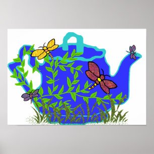 Libellen-Teekanneplakat Poster