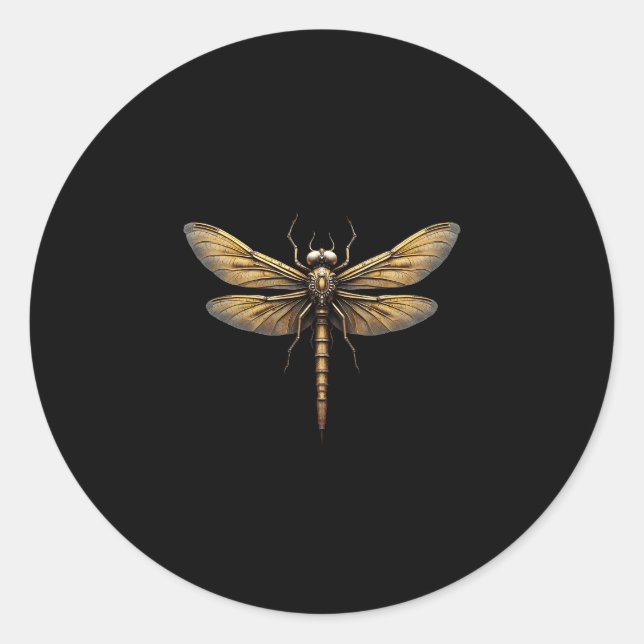 Libellen-Tier-Kunst-Grafik Libelle (2) Runder Aufkleber (Vorderseite)