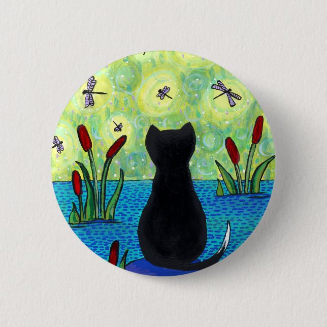 Libellen-Träumer-Button Button (Vorderseite)