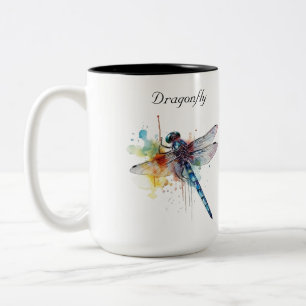 Libellen-Traumlandschaft, individuell Zweifarbige Tasse