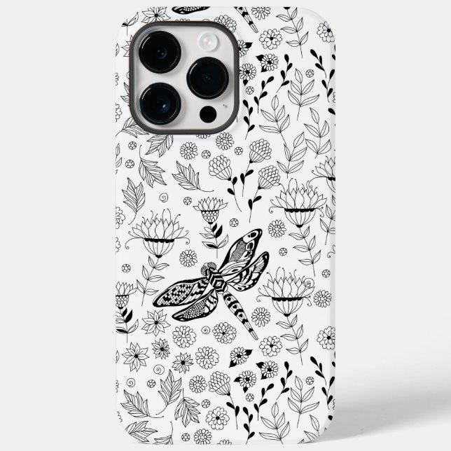 Libellen und Blume Case-Mate iPhone 14 Pro Max Hülle (Rückseite)