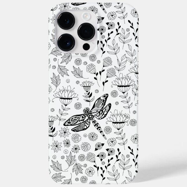 Libellen und Blume Case-Mate iPhone 14 Pro Max Hülle (Rückseite)