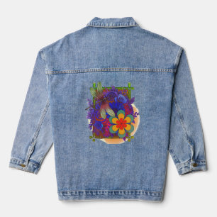 Libellen und Blume Jeansjacke