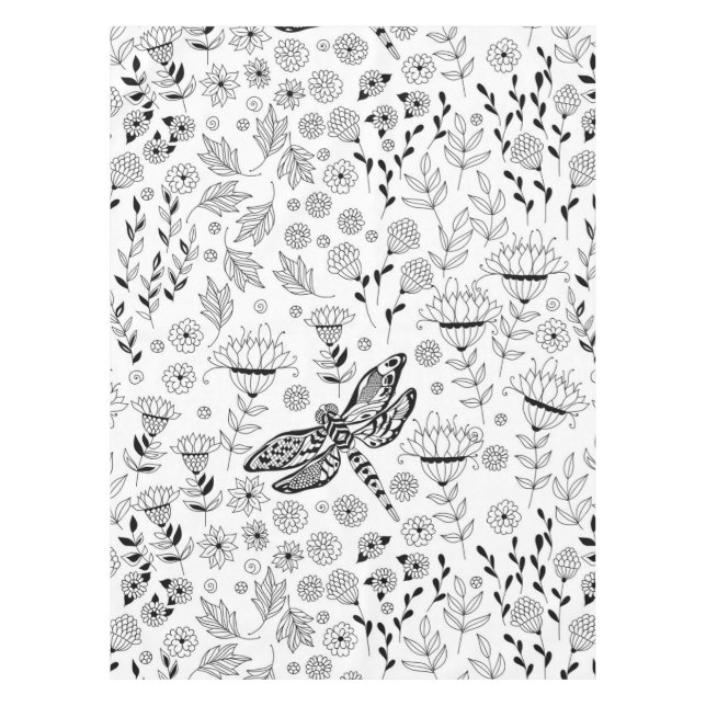 Libellen und Blume Tischdecke (Vorderseite)