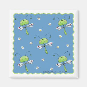 Libellen und Daisies Magnet