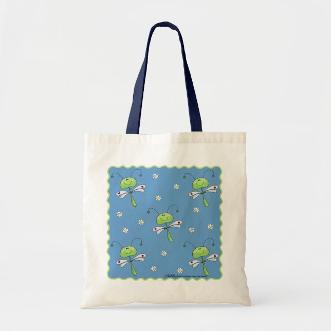 Libellen und Daisies Tragetasche (Vorne)