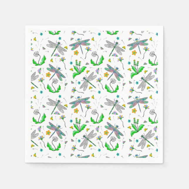 Libellen und Lüster Serviette (Vorderseite)