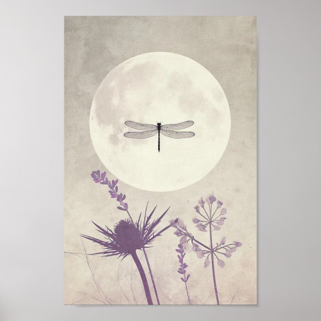 Libellen und Natur Poster (Vorne)