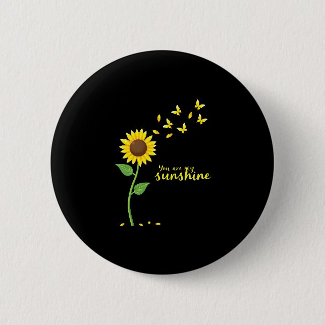 Libellen und Sonnenblume Du bist meine Sonne (1) Button (Vorderseite)