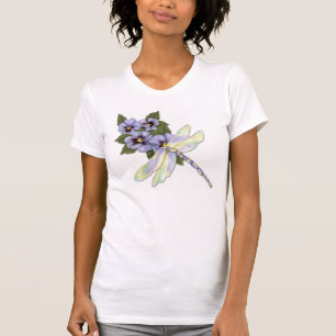 Libellen und Stiefmütterchen T-Shirt