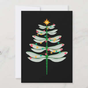 Libellen-Weihnachtsbaum-Leinwanddruck Feiertagskarte