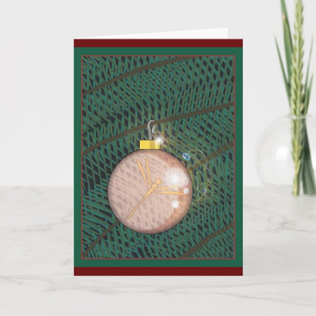 Libellen-Weihnachtsverzierung Feiertagskarte (Vorderseite)