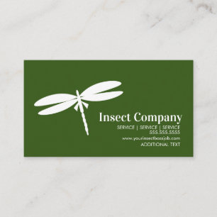 Libellen Weiße Schädlingsbekämpfungsfirma Logo Visitenkarte