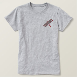 Libellenakzent Besticktes T-Shirt