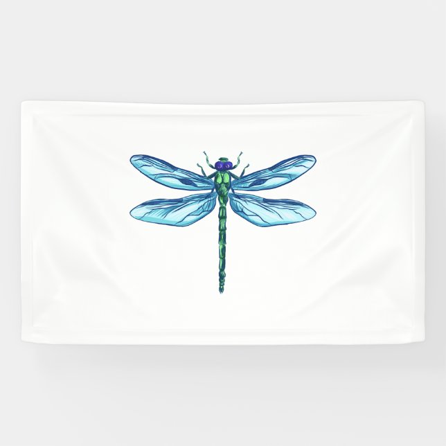 Libellenblau zeichnend Libellen in der Liebe Banner (Horizontal)