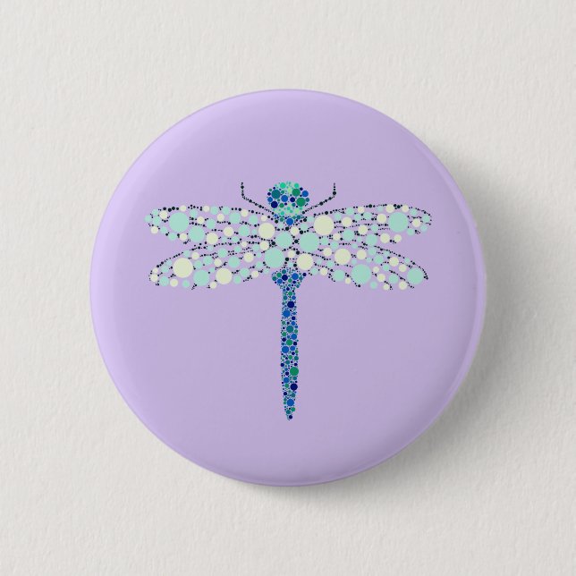 Libellenfliege Button (Vorderseite)