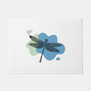 Libellenfliege - Vintage Illustration Fußmatte