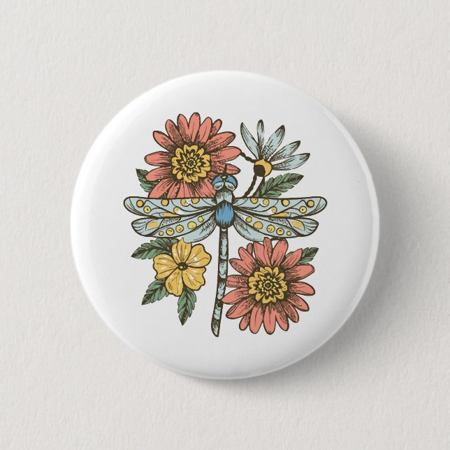Libellenherz Button (Vorderseite)