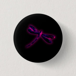 Libellenknopf - Magenta-Glanz Button