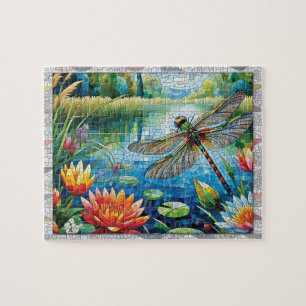 Libellenmosaik, Blumen, Fliesen, Geschenk,