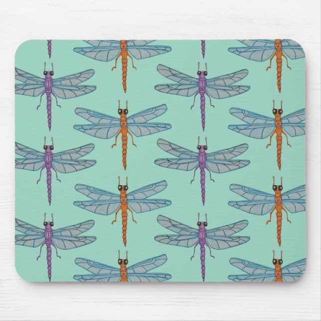 Libellenmuster Mousepad (Vorne)