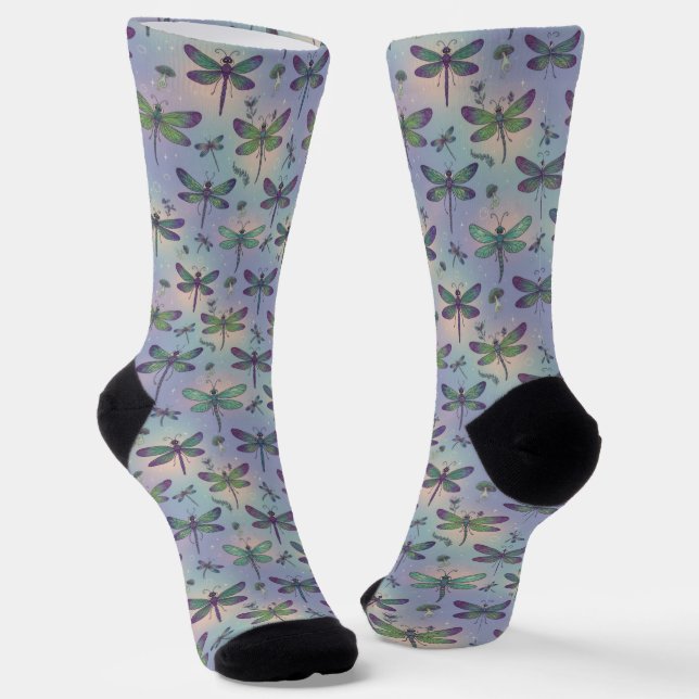 Libellenmuster Socken (Gewinkelt)