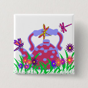 Libellenteekanneknopf Button