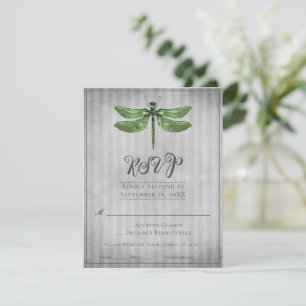 Libellule Bijou Verte RSVP de Mariage