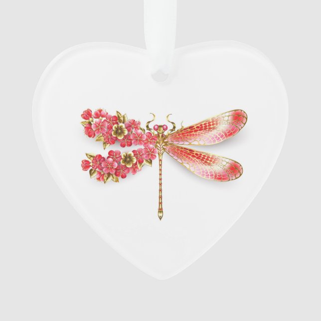 libellule de fleurs avec sakura de bijoux (devant)