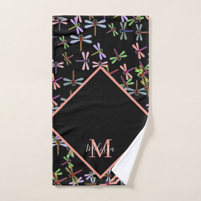 libellules colorées personnalisées (Serviette à main)