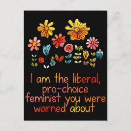 Liberal Pro Choice Feminist Postkarte