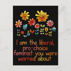 Liberal Pro Choice Feminist Postkarte