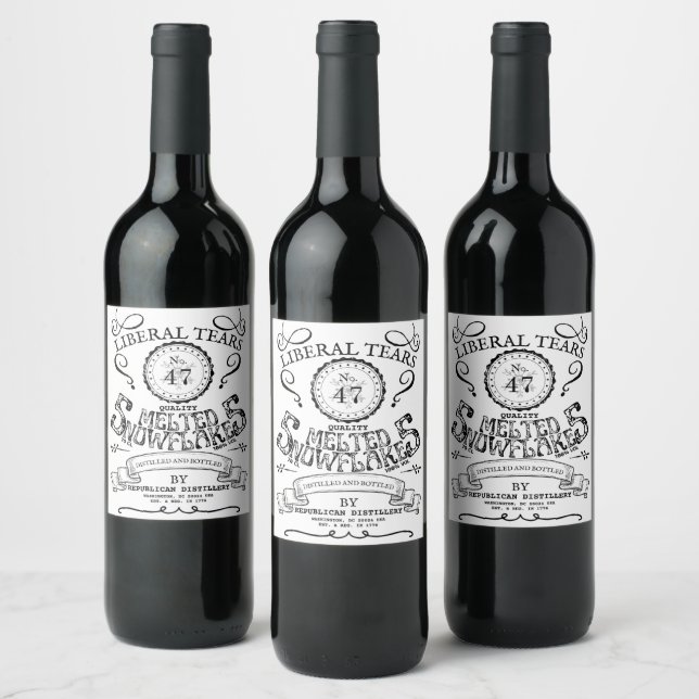 Liberal Tears N° 47 Étiquette de Bouteille de Vin (Bouteilles)