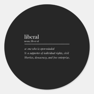 Liberale Definition Runder Aufkleber