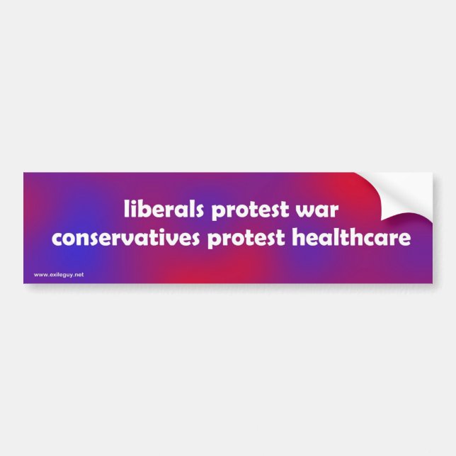 Liberale gegen Konservative Autoaufkleber (Vorne)