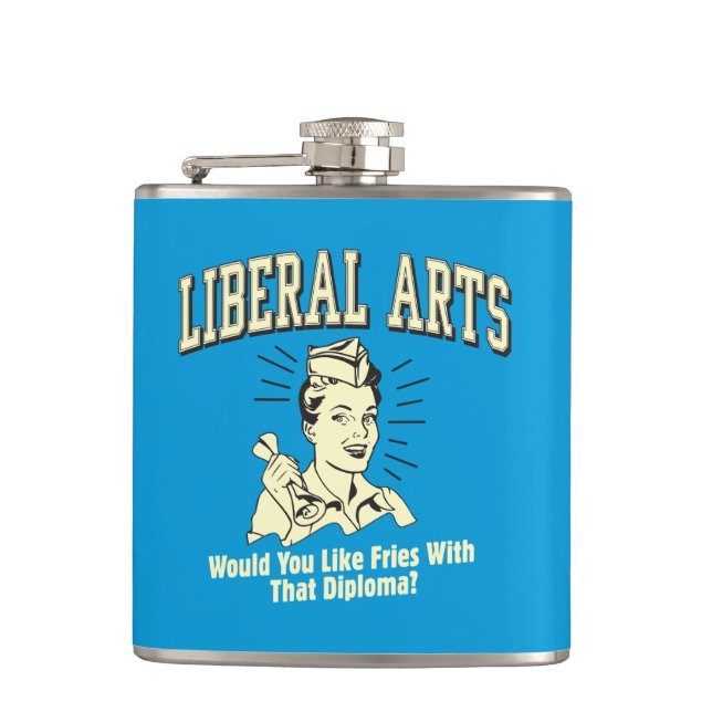 Liberale Kunst: Wie Freunde mit Diploma Flachmann (Vorderseite)