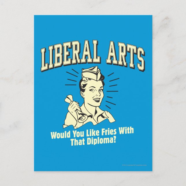 Liberale Kunst: Wie Freunde mit Diploma Postkarte (Vorderseite)