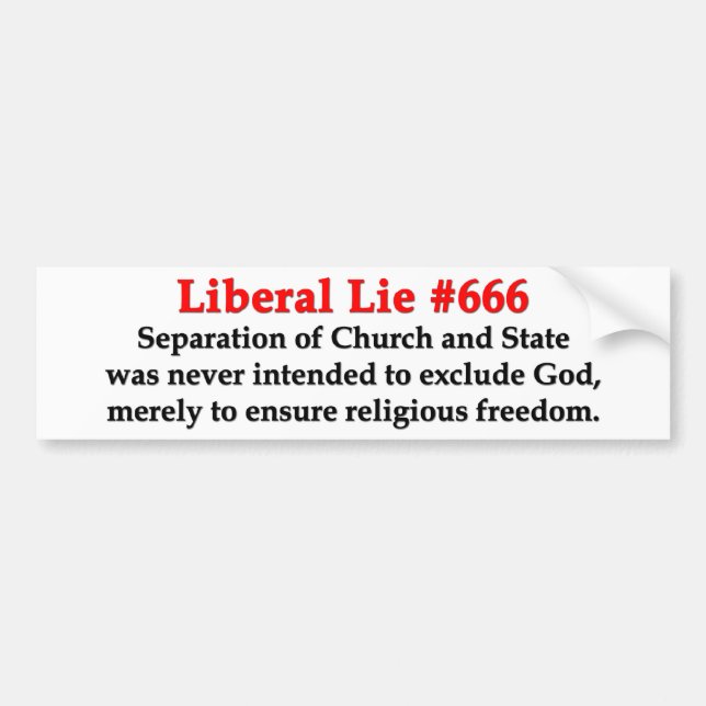 Liberale Lüge #666 Autoaufkleber (Vorne)