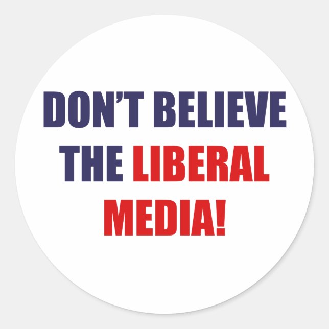Liberale Medien Runder Aufkleber (Vorderseite)