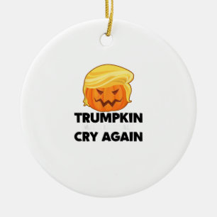 Liberale schreien wieder Trumpkin Halloween Keramik Ornament