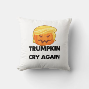 Liberale schreien wieder Trumpkin Halloween Kissen