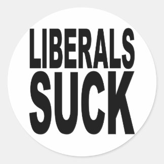 Liberale Sind zum Kotzen Runder Aufkleber